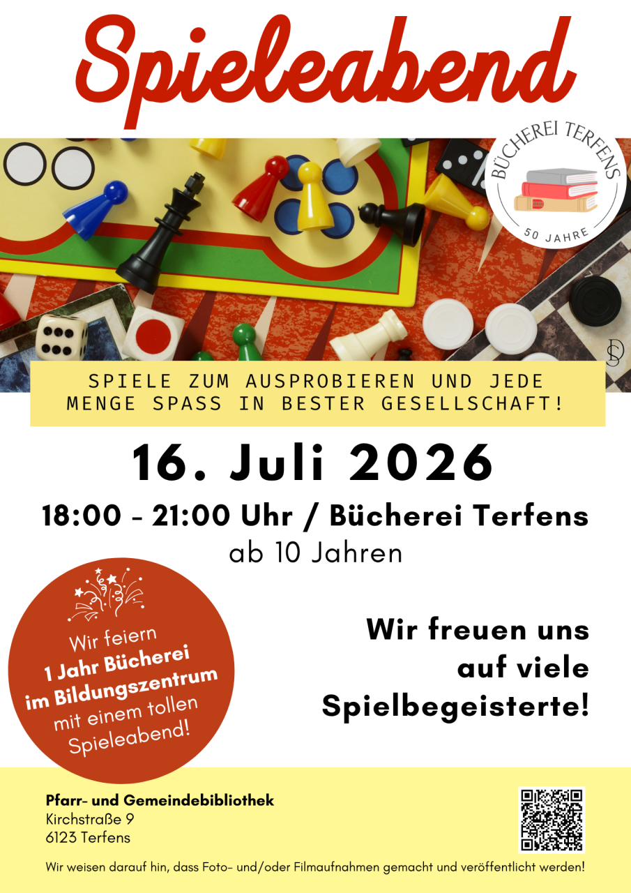 Plakat Spieleabend Juli 2026