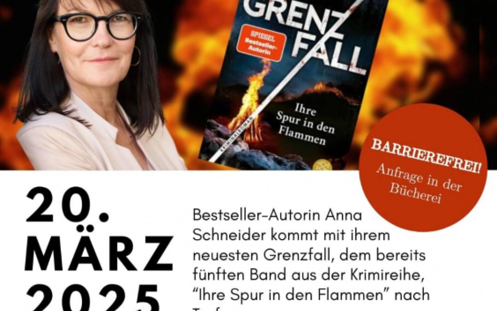 Plakat Krimilesung mit Anna Schneider