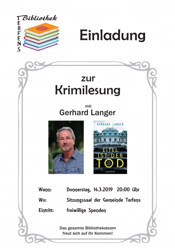Krimilesung Gerhard Langer